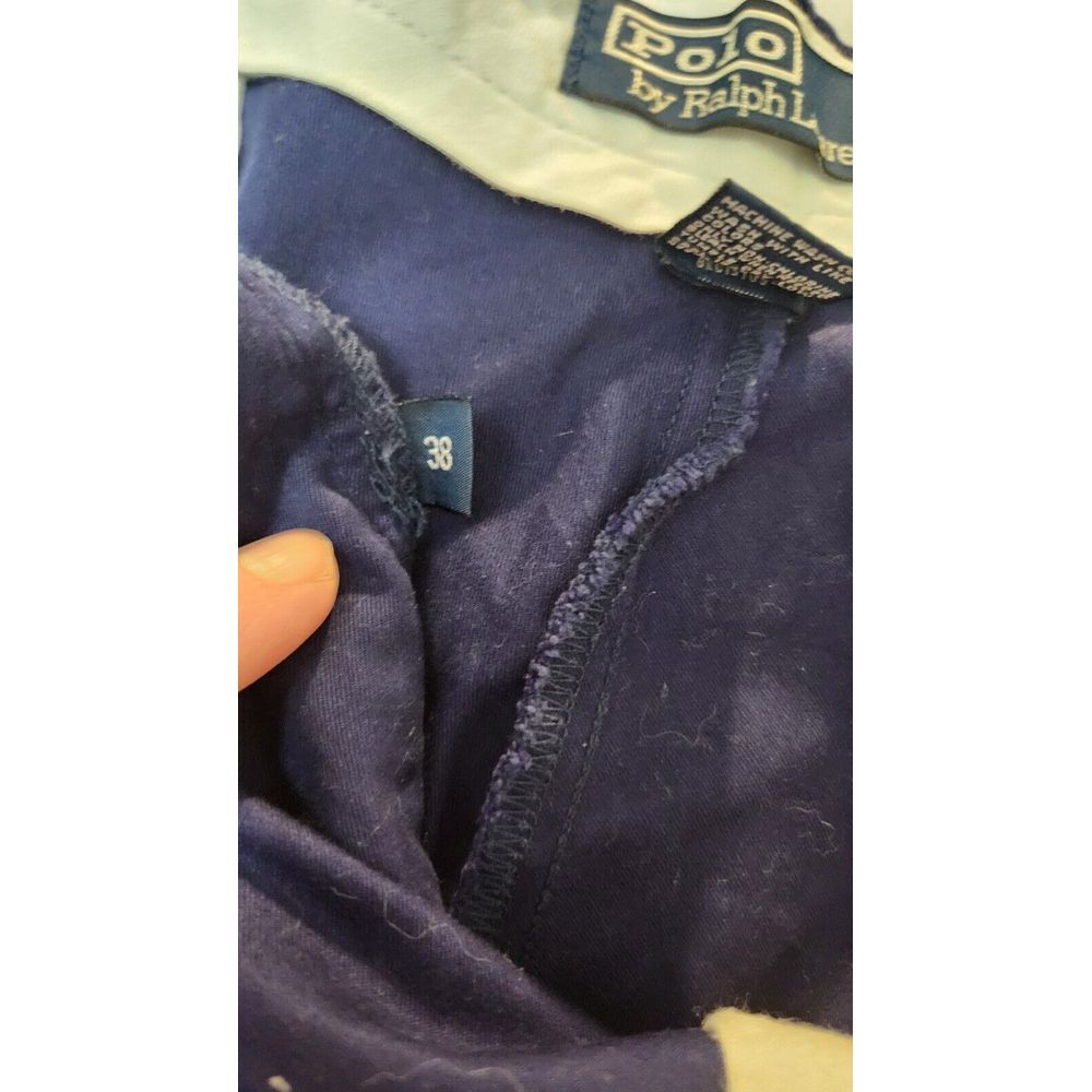 Polo Ralph Lauren Shorts Men's 38 Blue Navy Cotton Chino Relaxed Fit Casual Wear - Picture 6 of 8